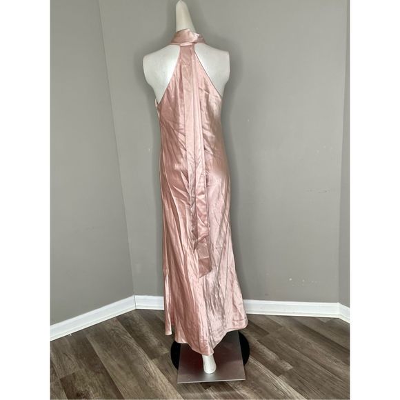Galvan Pandora Satin Halterneck Midi-Dress - Picture 11 of 13